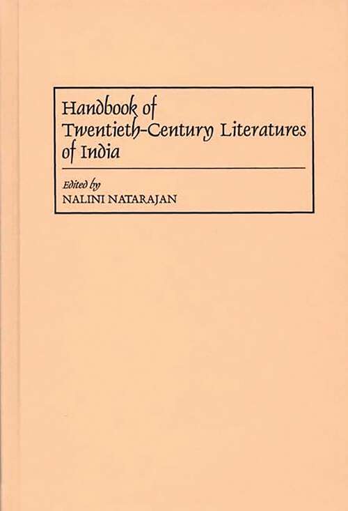 Book cover of Handbook of Twentieth-Century Literatures of India