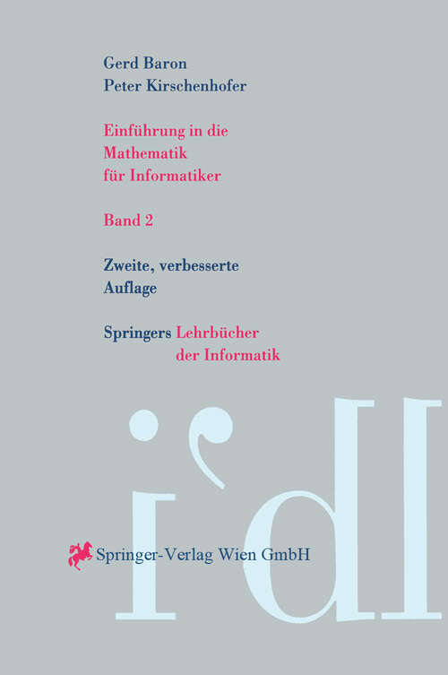 Book cover of Einführung in die Mathematik für Informatiker: Band 2 (2. Aufl. 1996) (Springers Lehrbücher der Informatik)