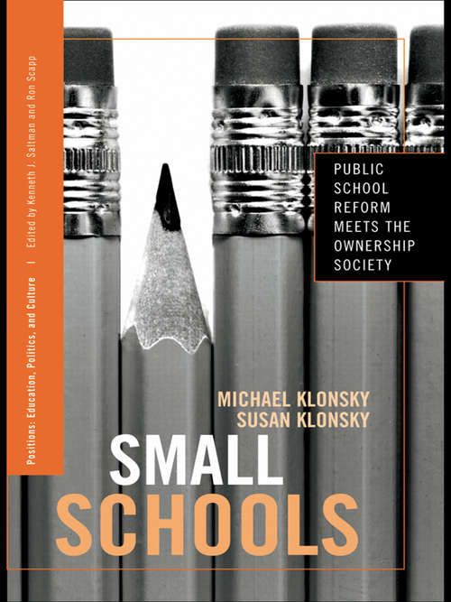 Book cover of Small Schools: Public School Reform Meets the Ownership Society (Positions: Education, Politics, and Culture)