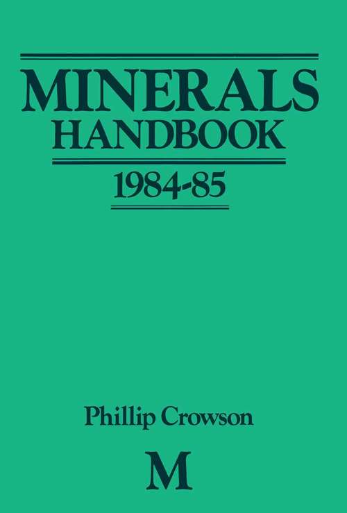 Book cover of Minerals Handbook 1984–85 (1st ed. 1984)