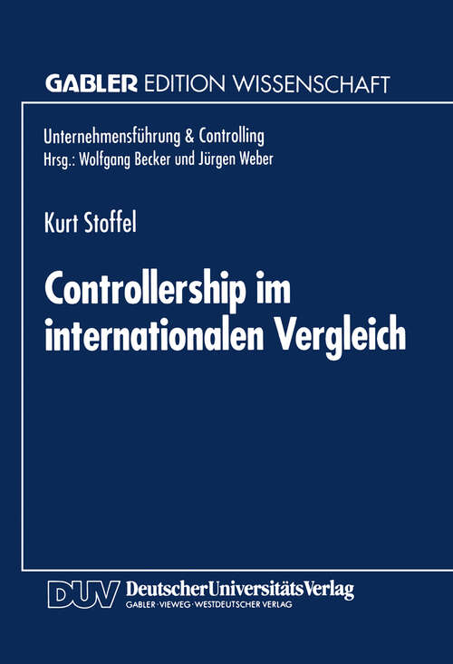 Book cover of Controllership im internationalen Vergleich (1995) (Unternehmensführung & Controlling)