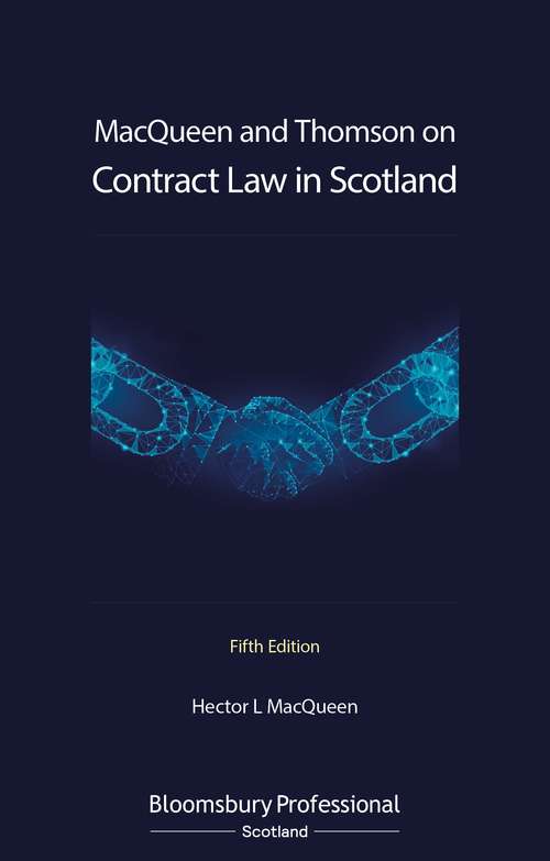 Book cover of MacQueen and Thomson Contract Law in Scotland