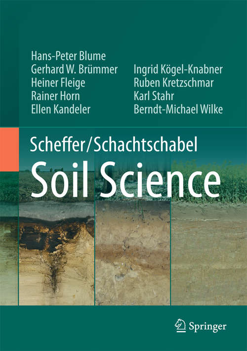 Book cover of Scheffer/Schachtschabel Soil Science (1st ed. 2015)