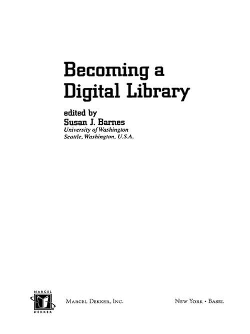 Book cover of Becoming a Digital Library