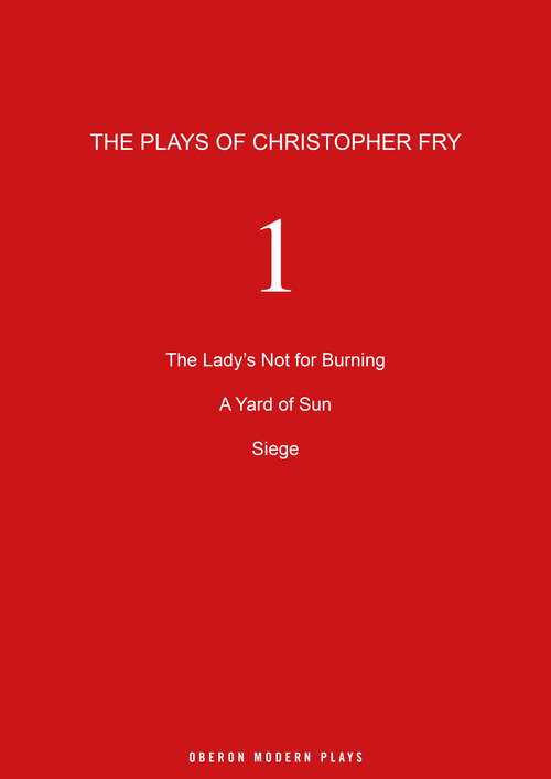 Book cover of Fry: Plays One (Oberon Modern Playwrights)