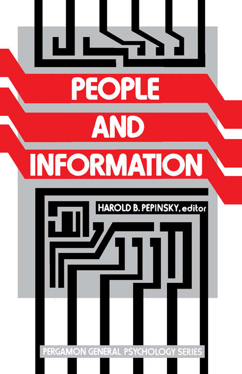 Book cover of People and Information: Pergamon General Psychology Series