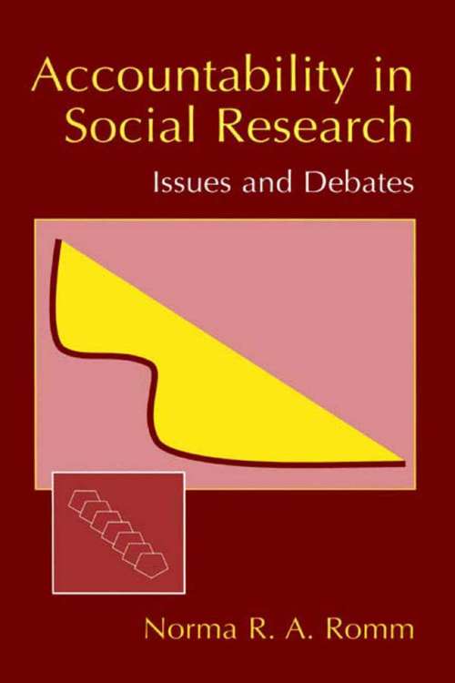 Book cover of Accountability in Social Research: Issues and Debates (2002)