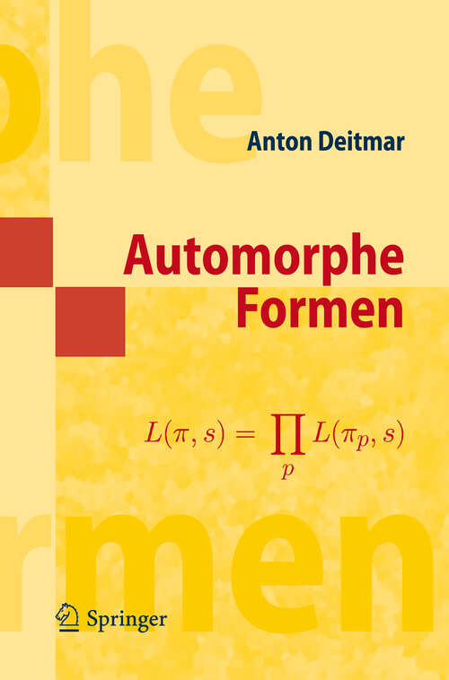 Book cover of Automorphe Formen (2010) (Masterclass)