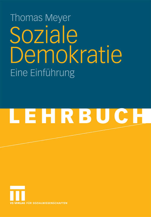 Book cover of Soziale Demokratie: Eine Einführung (2009)