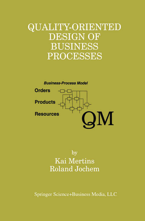 Book cover of Quality-Oriented Design of Business Processes (1999)