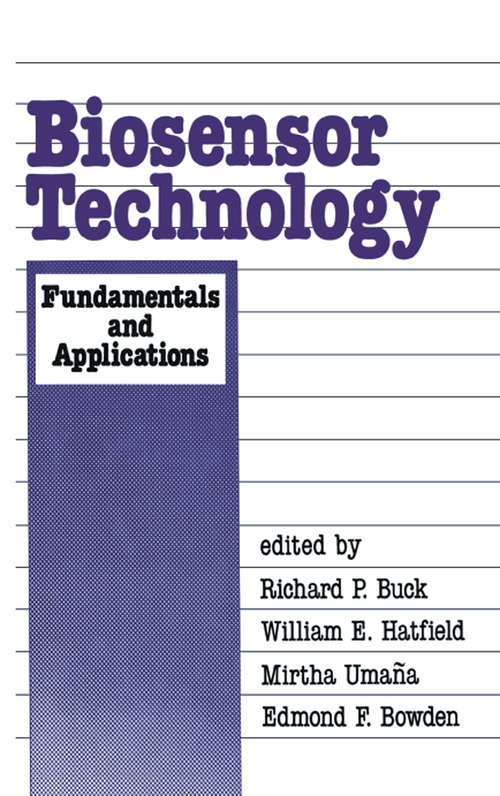 Book cover of Biosensor Technology: Fundamentals and Applications