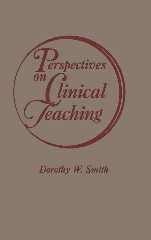 Book cover of Perspectives on Clinical Teaching (1968)