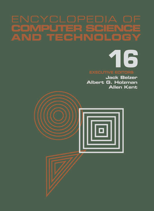 Book cover of Encyclopedia of Computer Science and Technology: Volume 16 - Index