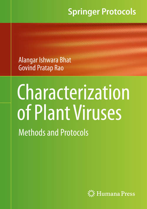 Book cover of Characterization of Plant Viruses: Methods and Protocols (1st ed. 2020) (Springer Protocols Handbooks)