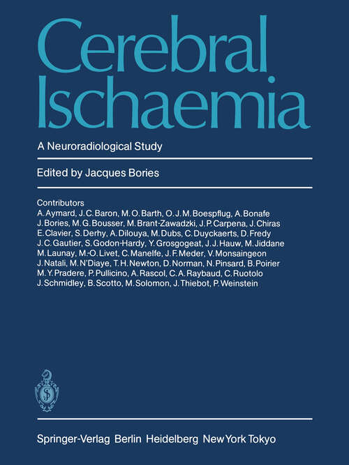 Book cover of Cerebral Ischaemia: A Neuroradiological Study (1985)