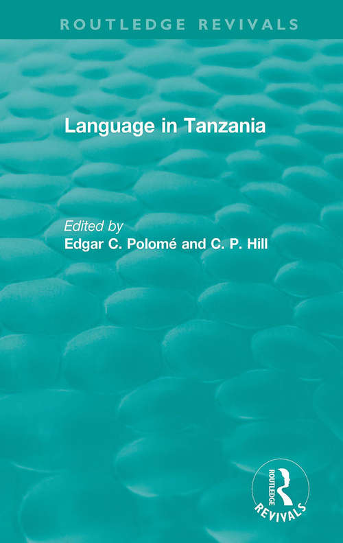 Book cover of Routledge Revivals: Language in Tanzania (Routledge Revivals)