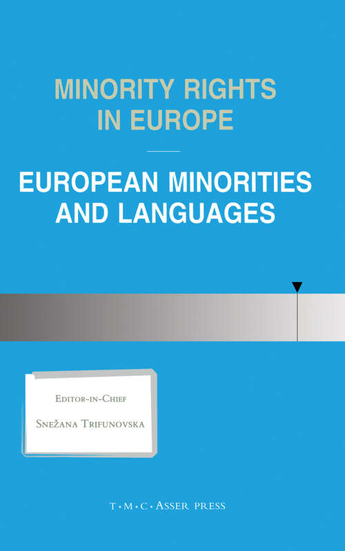 Book cover of Minority Rights in Europe:European Minorities and Languages (1st ed. 2001)