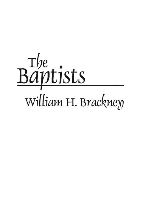 Book cover of The Baptists