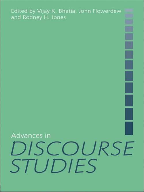 Book cover of Advances in Discourse Studies
