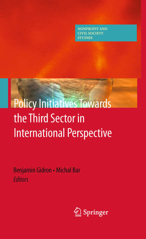 Book cover of Policy Initiatives Towards the Third Sector in International Perspective (2010) (Nonprofit and Civil Society Studies)