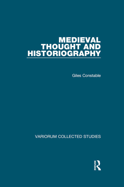Book cover of Medieval Thought and Historiography