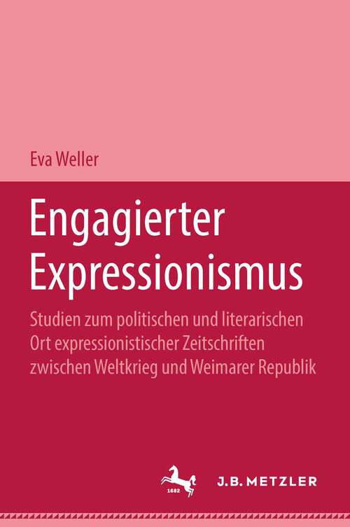 Book cover of Engagierter Expressionismus