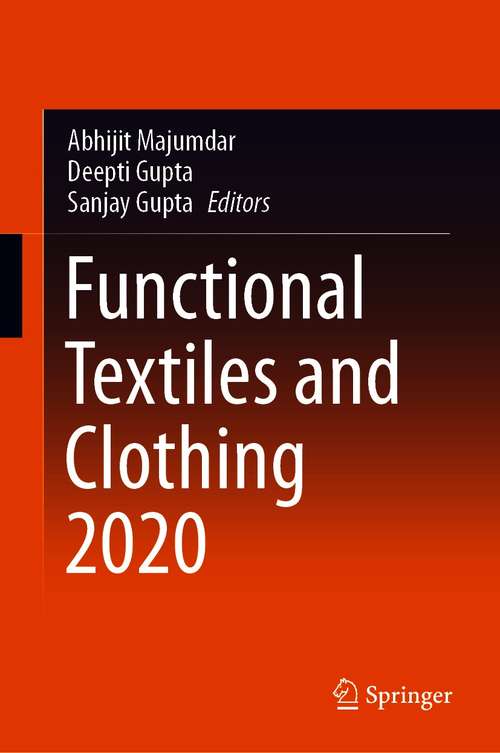 Book cover of Functional Textiles and Clothing 2020 (1st ed. 2021)