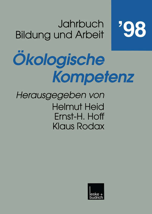 Book cover of Ökologische Kompetenz (2000)