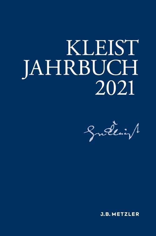 Book cover of Kleist-Jahrbuch 2021 (1. Aufl. 2021) (Kleist-Jahrbuch)