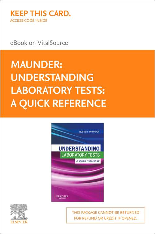 Book cover of Understanding Laboratory Tests: Understanding Laboratory Tests: A Quick Reference - E-Book