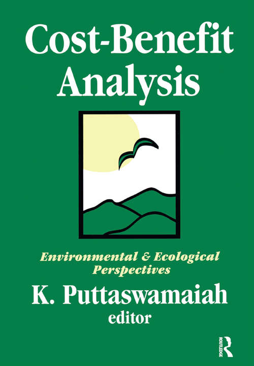 Book cover of Cost-benefit Analysis: With Reference to Environment and Ecology