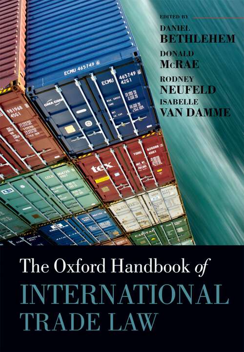 Book cover of The Oxford Handbook of International Trade Law (Oxford Handbooks)