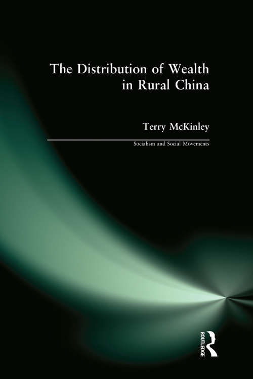 Book cover of The Distribution of Wealth in Rural China