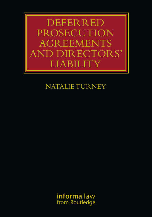 Book cover of Deferred Prosecution Agreements and Directors’ Liability (ISSN)