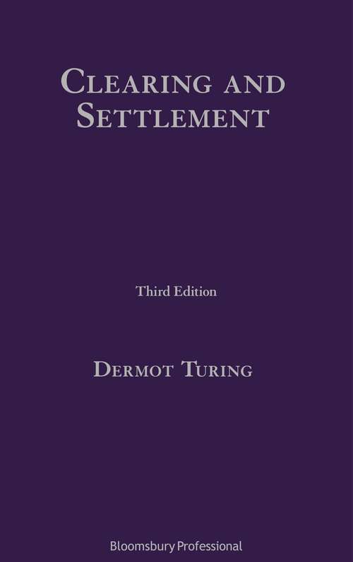 Book cover of Clearing and Settlement