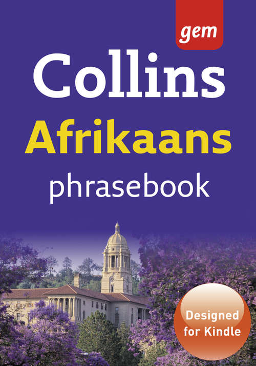 Book cover of Collins Gem Afrikaans Phrasebook and Dictionary (ePub edition) (Collins Gem)
