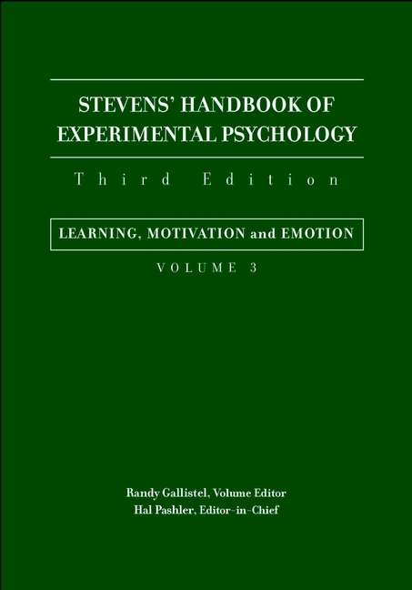Book cover of Stevens' Handbook of Experimental Psychology, Learning, Motivation, and Emotion (3)