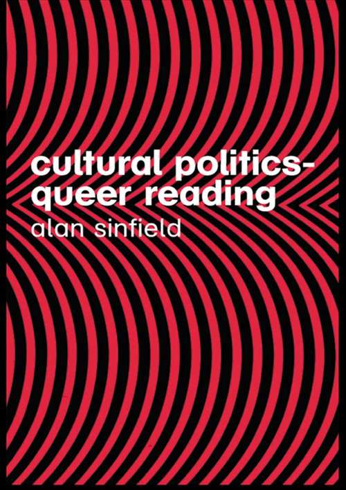 Book cover of Cultural Politics - Queer Reading (2)