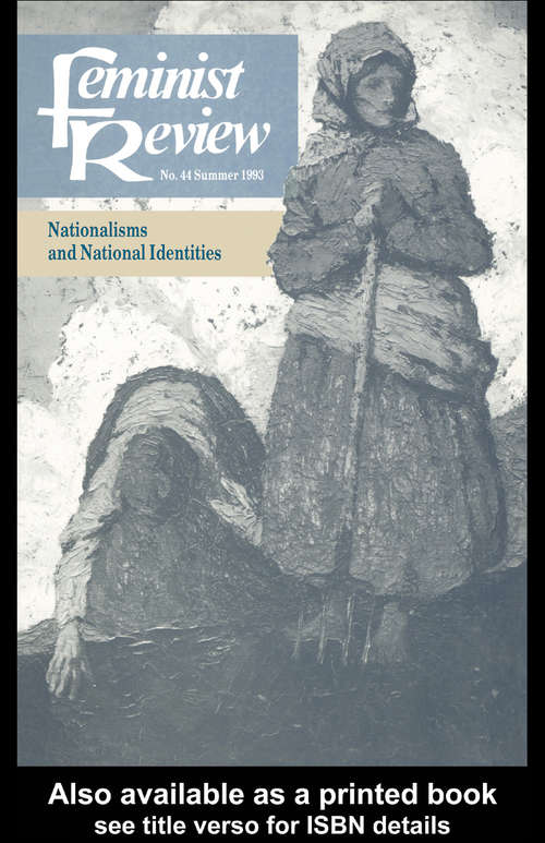 Book cover of Feminist Review: Issue 44: Nationalisms and National Identities