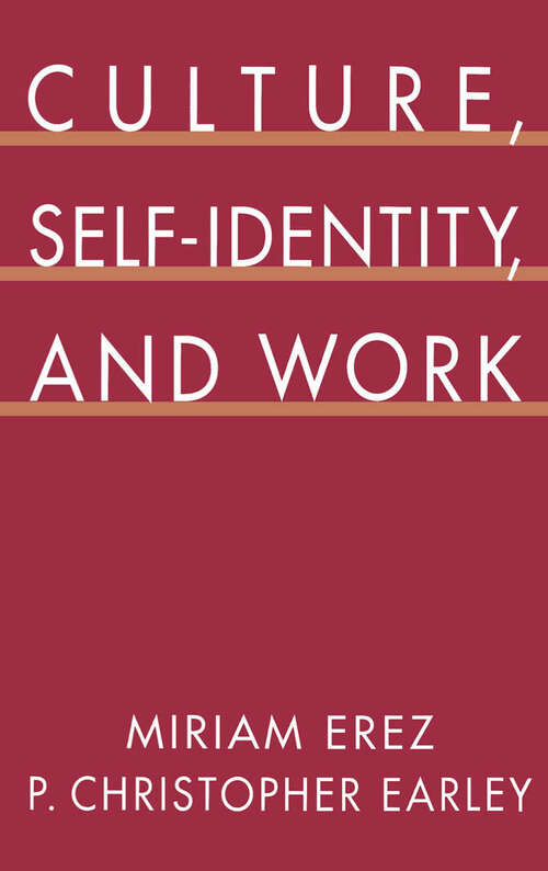 Book cover of Culture, Self-Identity, and Work