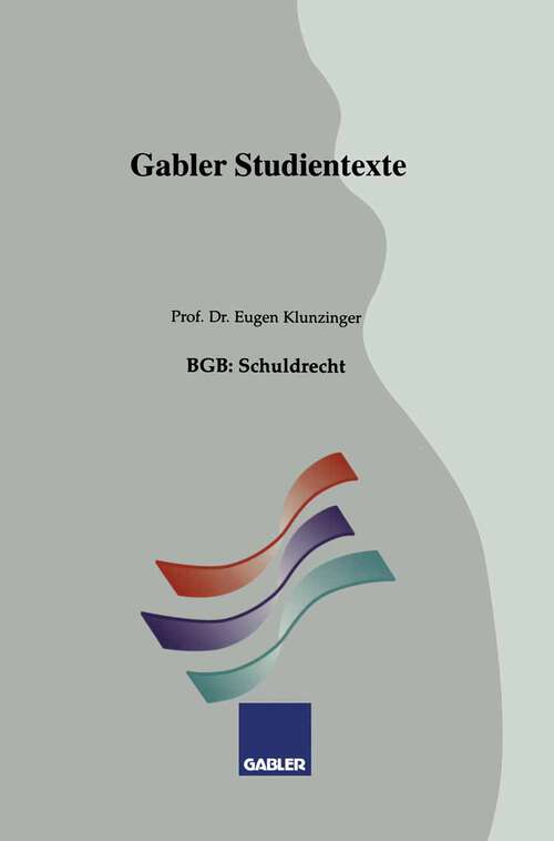 Book cover of BGB: Schuldrecht (1993) (Gabler-Studientexte)