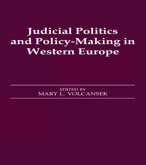 Book cover of Judicial Politics and Policy-making in Western Europe