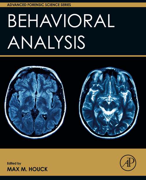 Book cover of Behavioral Analysis (Advanced Forensic Science Series)