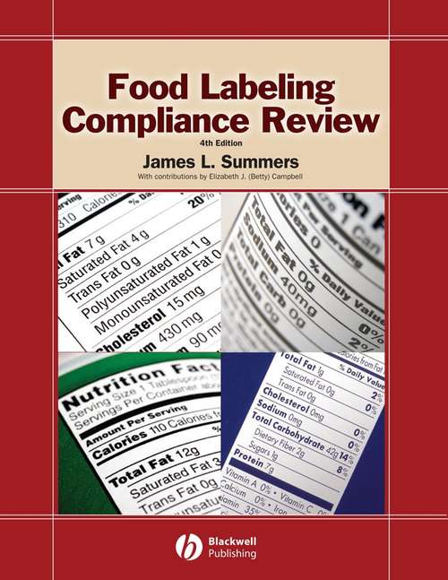 Book cover of Food Labeling Compliance Review (4)