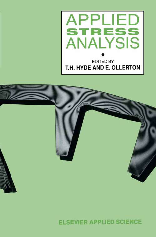 Book cover of Applied Stress Analysis (1990)