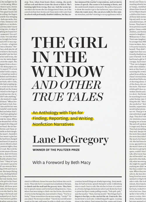 Book cover of “The Girl in the Window” and Other True Tales: An Anthology with Tips for Finding, Reporting, and Writing Nonfiction Narratives