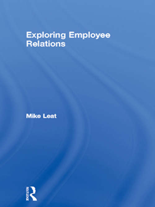 Book cover of Exploring Employee Relations