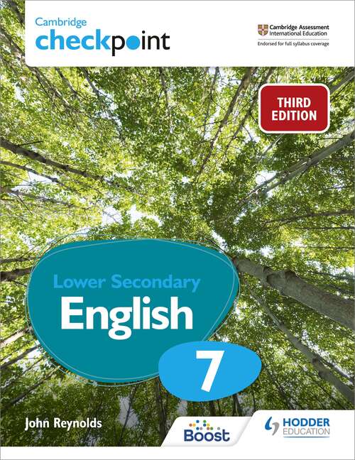 Book cover of Cambridge Checkpoint Lower Secondary English Student's Book 7: Third Edition