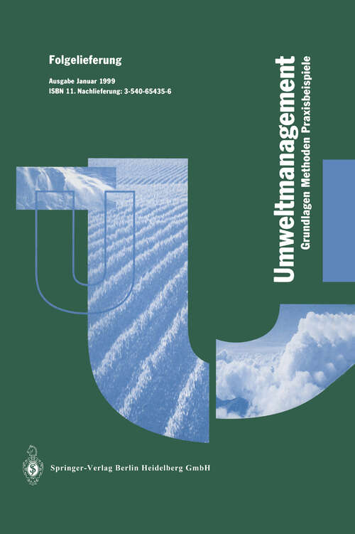 Book cover of Betriebliches Umweltmanagement: Grundlagen — Methoden — Praxisbeispiele (1999)