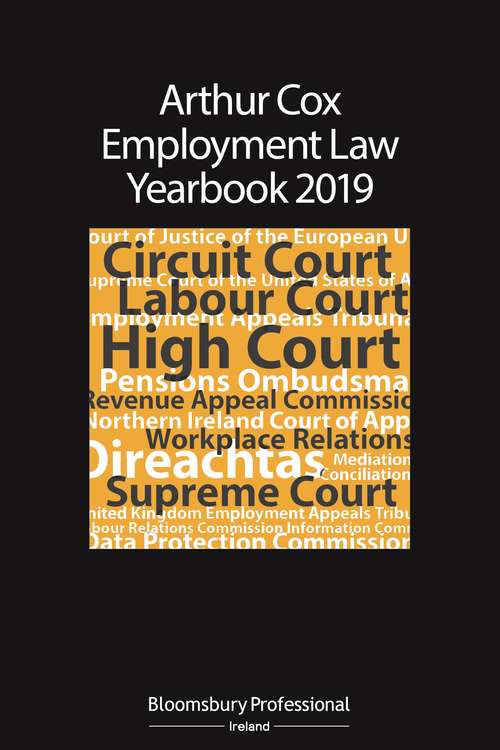 Book cover of Arthur Cox Employment Law Yearbook 2019